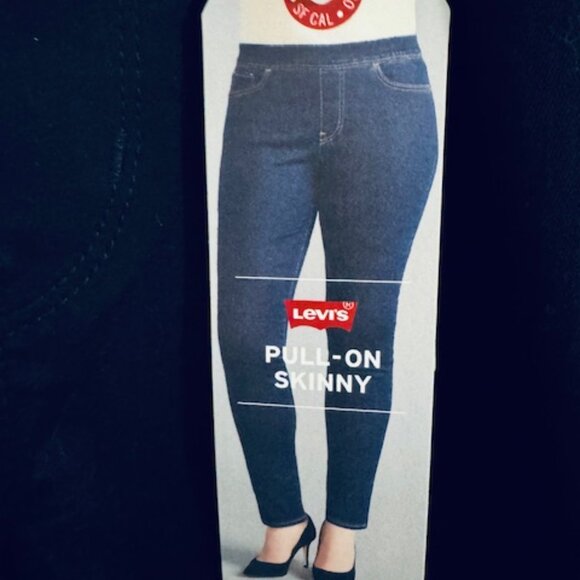 Levi’s Pull-On Skinny Jeans Black Size 8 Tummy Slimming Technology NWT - Picture 3 of 10